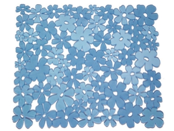 Show details for Interdesign Blumz Series - Sink Mat Blue Picture of Interdesign Blumz Series - Sink Mat Blue