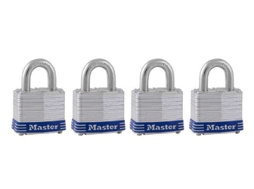 Show details for Master Lock 40MM 19MM Shackle, 4 Pieces Key-Alike Laminated Steel Padlock, MSP3008D Picture of Master Lock 40MM 19MM Shackle, 4 Pieces Key-Alike Laminated Steel Padlock, MSP3008D