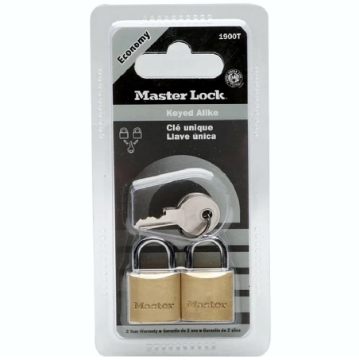 Show details for Master Lock Economy Series-Key Alike /2pcs per pack / Brass Padlock (20MM, 30MM, 40MM), 1900T Master Lock Economy Series-Key Alike /2pcs per pack / Brass Padlock (20MM, 30MM, 40MM)