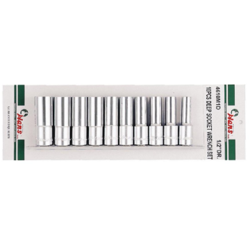 Picture of Hans 4610-2A1D 1/2" Drive  Deep Socket Set (12 Points)