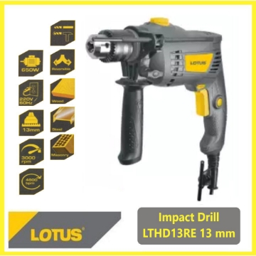 Show details for LOTUS Impact Drill 13MM 650W LTHD13RE Picture of LOTUS Impact Drill 13MM 650W LTHD13RE