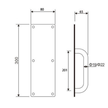 Show details for Push and Pull Stainless Steel with Plate SUS-304 Picture of Push and Pull Stainless Steel with Plate SUS-304