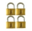 Picture of Brass Padlocks Key Alike 4 Pieces, Multi-Pack V140.50KA4