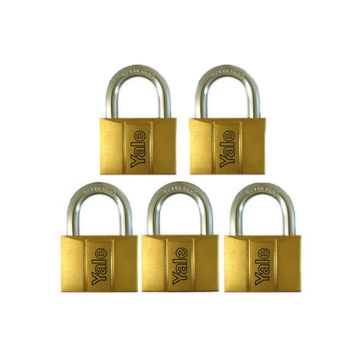 Show details for Brass Padlocks Key Alike 5 Pieces, Multi-Pack V140.40KA5 Picture of Brass Padlocks Key Alike 5 Pieces, Multi-Pack V140.40KA5
