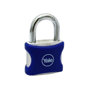 Show details for Yale , YE3/38/119/1BL, PVC Wrapped Aluminum Body Padlock, Blue, YE3381191BL Picture of Yale , YE3/38/119/1BL, PVC Wrapped Aluminum Body Padlock, Blue, YE3381191BL
