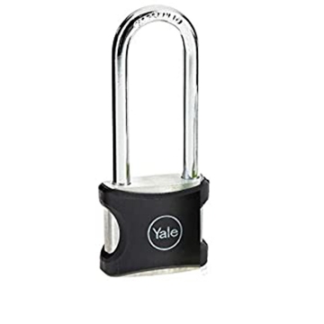 Show details for Yale YE3/38/156/1/BK, PVC Wrapped Aluminum Body Padlock, Black, YE3381561BK Picture of Yale YE3/38/156/1/BK, PVC Wrapped Aluminum Body Padlock, Black, YE3381561BK