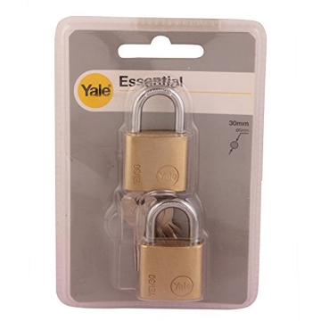 Show details for Yale YE1/30/115/2, Essential Series Indoor Solid Brass Padlock 30mm, YE1301152 Picture of Yale YE1/30/115/2, Essential Series Indoor Solid Brass Padlock 30mm, YE1301152