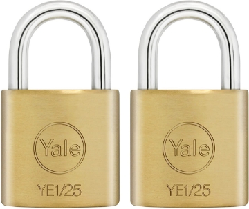 Show details for Yale YE1/25/113/2, Essential Series Indoor Solid Brass Padlock 25mm, YE12511132 Picture of Yale YE1/25/113/2, Essential Series Indoor Solid Brass Padlock 25mm, YE12511132