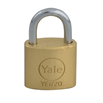 Show details for Yale Essential Series Indoor Brass Padlock 20mm, YLHYE1/20/111/1 Picture of Yale Essential Series Indoor Brass Padlock 20mm, YLHYE1/20/111/1