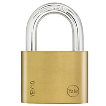 Show details for Yale YE1/70/137/1, Essential Series Indoor Brass Padlock 70mm, YE1701371 Picture of Yale YE1/70/137/1, Essential Series Indoor Brass Padlock 70mm, YE1701371