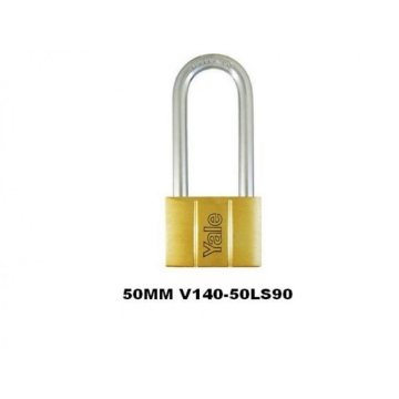 Show details for Yale V140.50 LS90 KA2, Long Shackle Brass Padlocks 140 Series Key Alike 2, V14050LS90 Picture of Yale V140.50 LS90 KA2, Long Shackle Brass Padlocks 140 Series Key Alike 2, V14050LS90