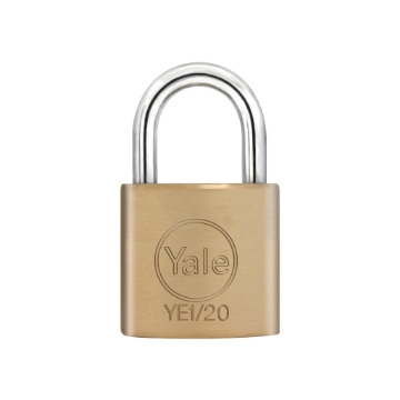 Show details for Yale YE1/20/122/1, Long Shackle Brass Padlock, YE1201221 Picture of Yale YE1/20/122/1, Long Shackle Brass Padlock, YE1201221