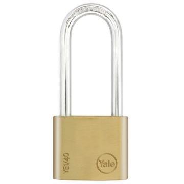 Show details for Yale Long Shackle Brass Padlock, YLHYE1/40/152/1 Picture of Yale Long Shackle Brass Padlock, YLHYE1/40/152/1