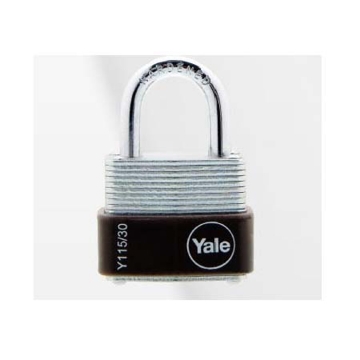 Show details for Yale Y115/30/117/1, Laminated Steel Padlock 30mm, Y115301171 Picture of Yale Y115/30/117/1, Laminated Steel Padlock 30mm, Y115301171