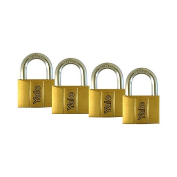 Show details for Yale V140.25 KA4, Standard Shackle Brass Padlocks 140 Series Key Alike 4, V14025KA4 Picture of Yale V140.25 KA4, Standard Shackle Brass Padlocks 140 Series Key Alike 4, V14025KA4