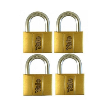 Show details for Yale V140.30 KA4, Standard Shackle Brass Padlocks 140 Series Key Alike 4, V14030KA4 Picture of Yale V140.30 KA4, Standard Shackle Brass Padlocks 140 Series Key Alike 4, V14030KA4