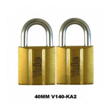 Show details for Yale V140.40 KA2, Standard Shackle Brass Padlocks 140 Series Key Alike 2, V14040KA2 Picture of Yale V140.40 KA2, Standard Shackle Brass Padlocks 140 Series Key Alike 2, V14040KA2