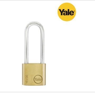 Show details for Yale YE1/30/147/1, Long Shackle Brass Padlock, YE1301471 Picture of Yale YE1/30/147/1, Long Shackle Brass Padlock, YE1301471