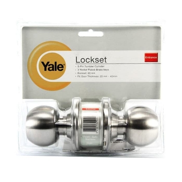 Show details for Yale VCA5127 US32D, VCA5127 US5, Entrance Cylindrical Stainless Door Knob Set, VCA5127US32D Picture of Yale VCA5127 US32D, VCA5127 US5, Entrance Cylindrical Stainless Door Knob Set, VCA5127US32D