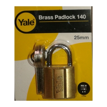 Show details for Yale V14025, Brass Padlock 25mm, V14025 Picture of Yale V14025, Brass Padlock 25mm, V14025