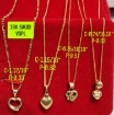 Picture of 18K Saudi Gold Necklace with Pendant, Chain 0.75g, Pendant 0.57g, Size 18", 2805NH