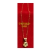 Picture of 18K Saudi Gold Necklace with Pendant, Chain 0.37g, Pendant 0.57g, Size 16", 18", 2805NCS