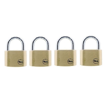 Show details for Yale Padlock Solid Brass 40mm 22mm Shackle 4 pc KA, YLHY110/40/123/4 Picture of Yale Padlock Solid Brass 40mm 22mm Shackle 4 pc KA, YLHY110/40/123/4