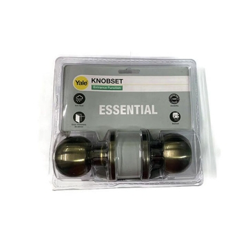 Show details for Yale Knobset Entrance Essential Antique Brass, YLHVCA4147US5 Picture of Yale Knobset Entrance Essential Antique Brass, YLHVCA4147US5