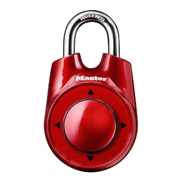 Show details for Master Lock Padlock Speed Dial Combination 54mm 25mm Shackle (Black, Red, Blue, Purple), MSP1500IDBLK Picture of Master Lock Padlock Speed Dial Combination 54mm 25mm Shackle (Black, Red, Blue, Purple), MSP1500IDBLK