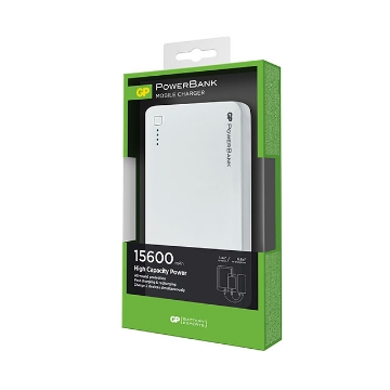 Show details for GP Portable Power Bank 15600 MAH White, GPGPACC3C15001 Picture of GP Portable Power Bank 15600 MAH White, GPGPACC3C15001