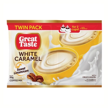 Picture of Great Taste 3-in-1 Twin Pack 50g 10 pcs (Brown Barako, White Caramel, White Chocolate, White Crema, White), GRE65