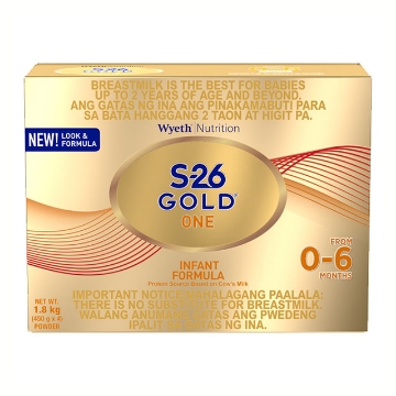 Show details for Wyeth S-26 Gold One Infant Milk 1.8 kg, S2629 Picture of Wyeth S-26 Gold One Infant Milk 1.8 kg, S2629