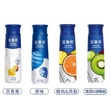Show details for Yili An Muxi Yogurt, Flavor (Original, Orange Pineapple, Mango Passion Fruit, Green Grape Kiwi) 230g, 1 bottle, 1*10 bottle Picture of Yili An Muxi Yogurt, Flavor (Original, Orange Pineapple, Mango Passion Fruit, Green Grape Kiwi) 230g, 1 bottle, 1*10 bottle