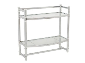 Picture of Zenith studio "no tools" wall shelf  chrome & glass