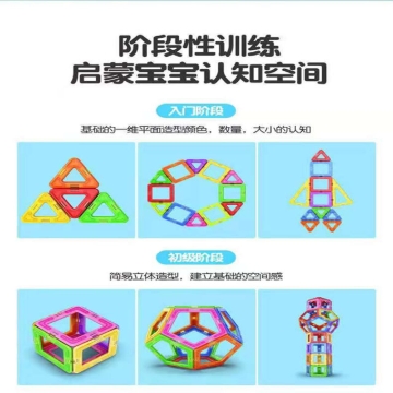 Picture of Children's DIY Building Block Magnetic Toys, Geometric Figures Puzzle, CBBDIY