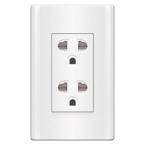 Duplex Universal Outlet with Ground & Shutter