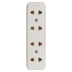 4 Gang Universal Outlet (White)