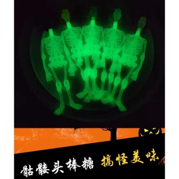 Glow-in-the-dark Skull Lollipop Noctilucine Candy Human Skeleton Candy Toy