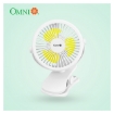 Mini Rechargeable Desk Fan with Night Light (White/Pink)