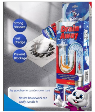 Show details for Rabito Sink & Drain Declogger Cleaning Agent Type Drain & Dred 75g Picture of Rabito Sink & Drain Declogger Cleaning Agent Type Drain & Dred 75g