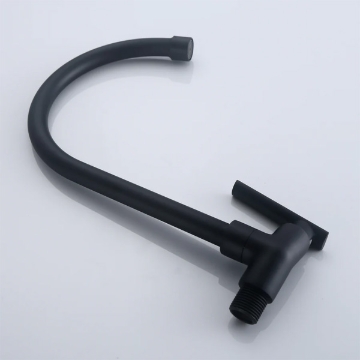 Picture of Axis Danube Wall Tap Gooseneck Matte Black, AXS01FW202B