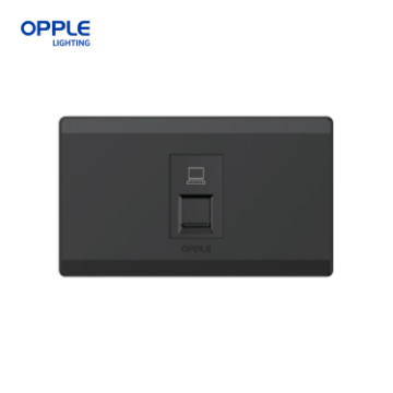 Show details for OPPLE 1 Gang Computer Modular Outlet White and Dark Grey-F016901 OPPLE 1 Gang Computer Modular Outlet White and Dark Grey