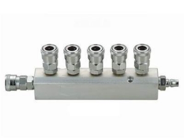 Show details for THB Quick Flow 1/2" Manifold - New Improved Steel Body - Straight Type - 5 Way Picture of THB Quick Flow 1/2" Manifold - New Improved Steel Body - Straight Type - 5 Way