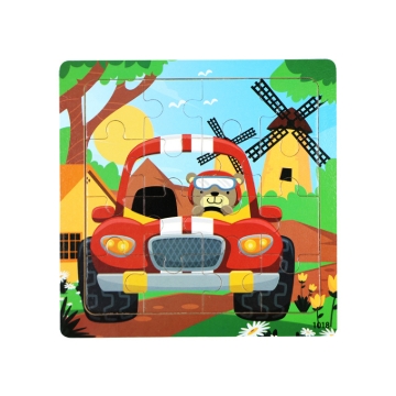 Picture of Wooden puzzle pieces children's puzzle pieces Wooden Animal Kindergarten Early Education