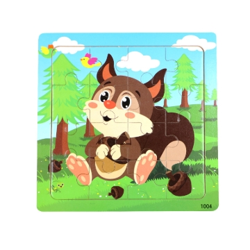 Picture of Wooden puzzle pieces children's puzzle pieces Wooden Animal Kindergarten Early Education