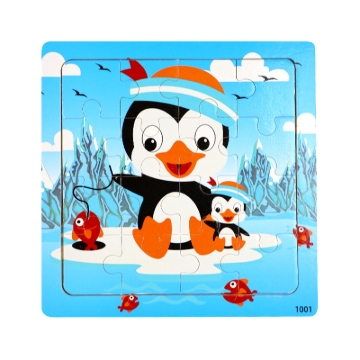 Picture of Wooden puzzle pieces children's puzzle pieces Wooden Animal Kindergarten Early Education