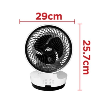 Show details for Aco Foldable Turbo Circulating Table Fan 8'', ACOKCF8 Picture of Aco Foldable Turbo Circulating Table Fan 8'', ACOKCF8
