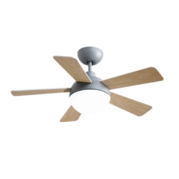 Show details for Aco  5-Blade Ceiling Fan with Led Light 52'' Gray, ACO5B52GRY Picture of Aco  5-Blade Ceiling Fan with Led Light 52'' Gray, ACO5B52GRY