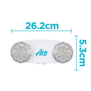 Show details for Aco Rechargeable Round Twin-Head Emergency Led Light, ACOEL212LED Picture of Aco Rechargeable Round Twin-Head Emergency Led Light, ACOEL212LED