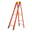 Picture of Jinmao 6 Step Fiberglass 7' Step Ladder 300 lbs Orange, JMFM22106IA